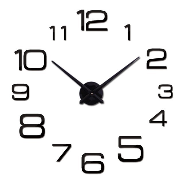 Grab Medan Jam Dinding Besar DIY Giant Wall Clock Quartz Creative Design 90cm Model Numeral - D