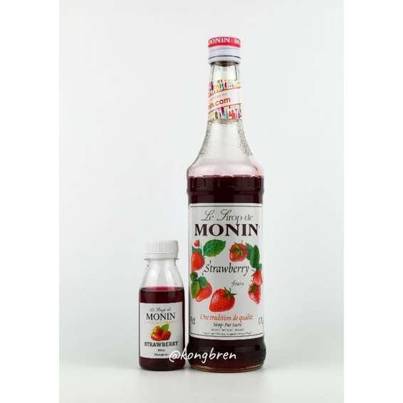 Sirup Monin Strawberry Repack 100ml - Monin Syrup Strawberry 100 ml