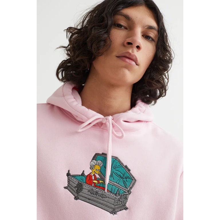 Hoodie H&amp;M Simpsons Mother Pink Bordir Sweater HnM SImpsons