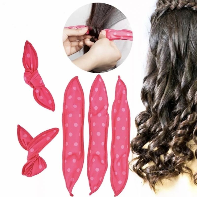 5pc Roll Rambut Cepol Curly Tanpa Panas Hair