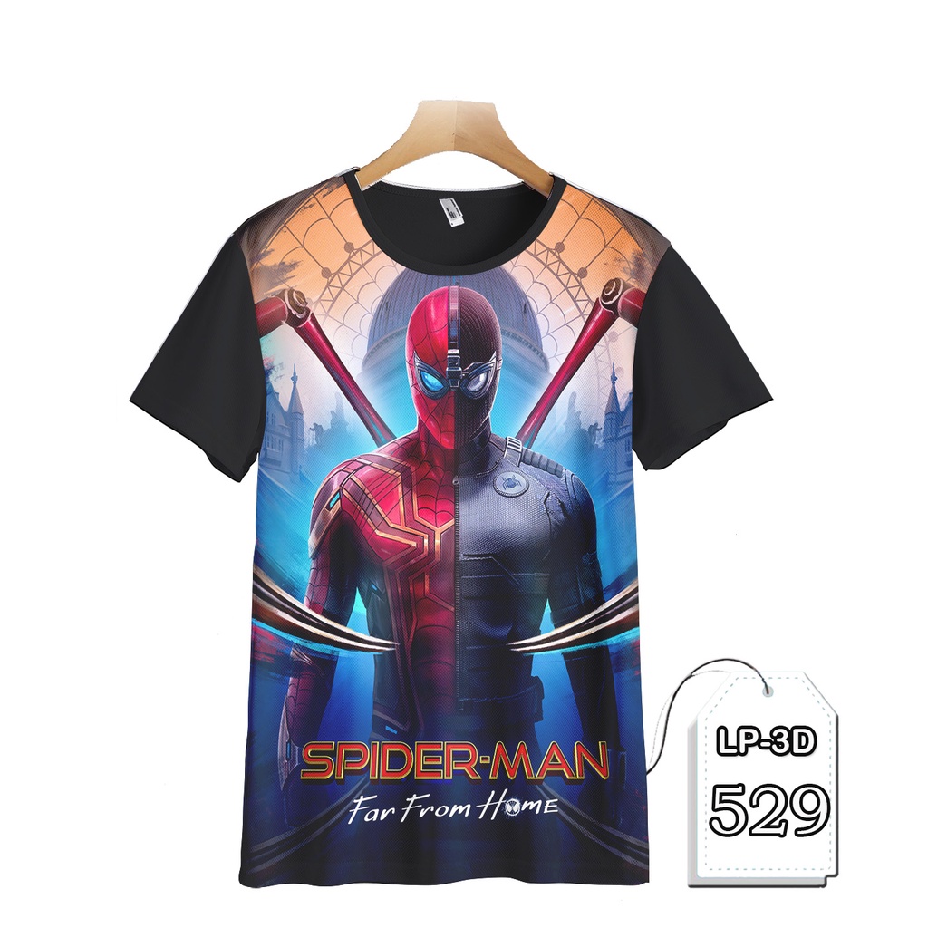Baju Anak Spiderman Printing Baju Spiderman Superhero Anak #LP3D-529