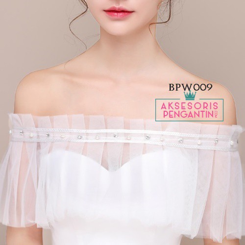 [SIAP KIRIM] BOLERO PESTA AKSESORIS WEDDING CARDIGAN PENGANTIN LACE BPW009