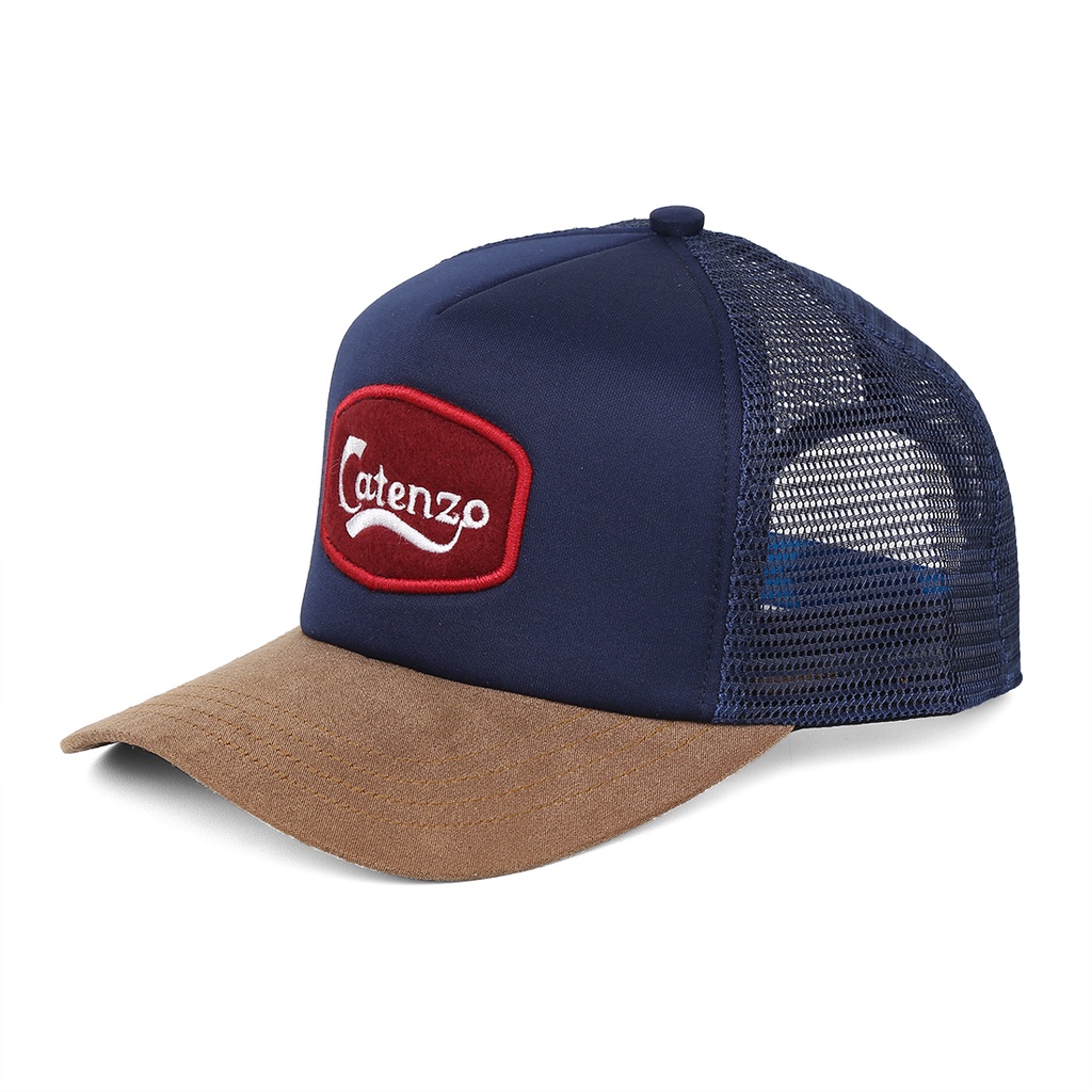 Topi Pria Trucker Cap Topi Distro Casual Murah Warna Biru Navy ZN 104