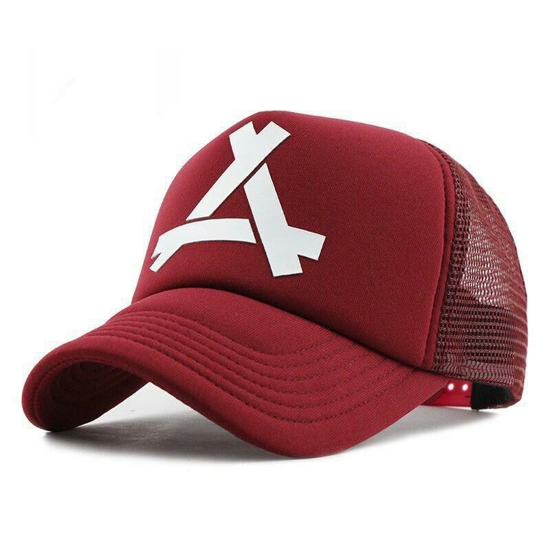 TOPI TRUCKER CUSTOM / TOPI TRUCKER MUSIM PANAS MAROON / TRUCKER JARING