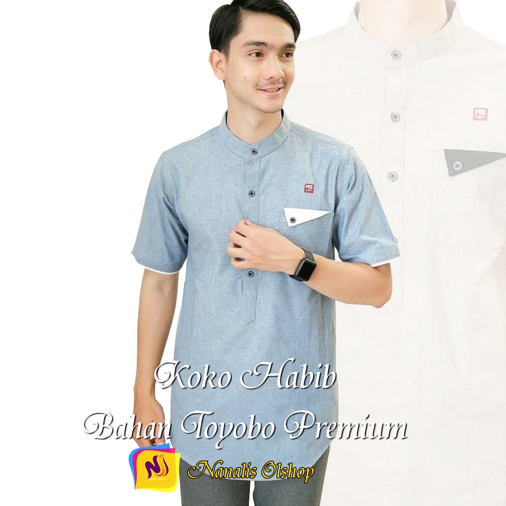 NANALIS OLSHOP - Koko Kurta Lengan Pendek Matt Katun  Adem Tebal Terlaris