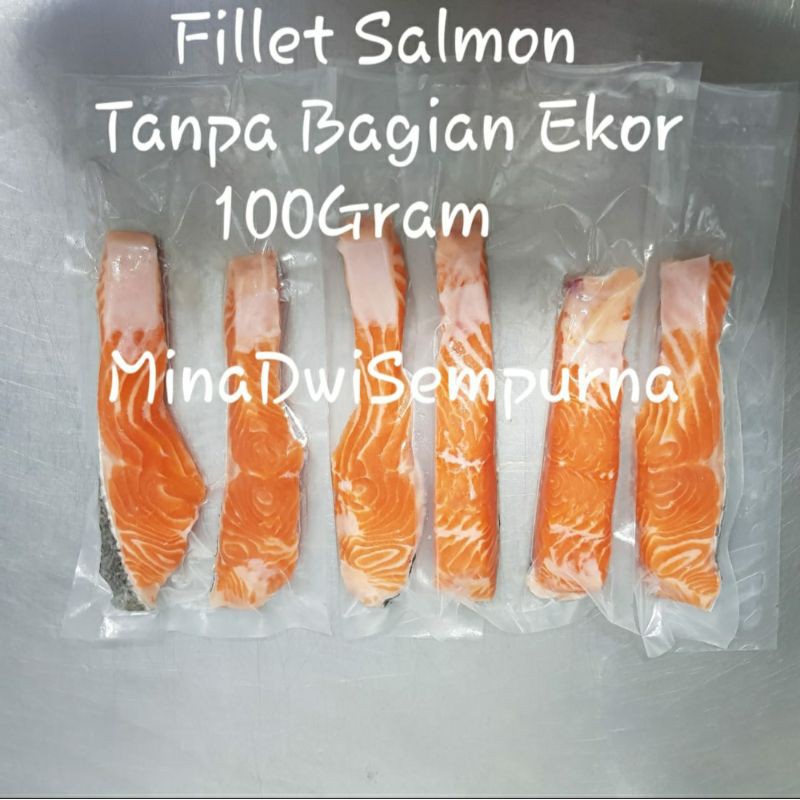 

Salmon Fillet Fresh @100gr Sashimi Grade (Norwegian Salmon)