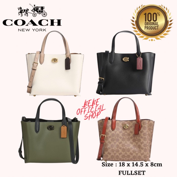 [ORIGINAL] COACH Willow Tote 24 Tas Coach Original Coach Bag Willow
