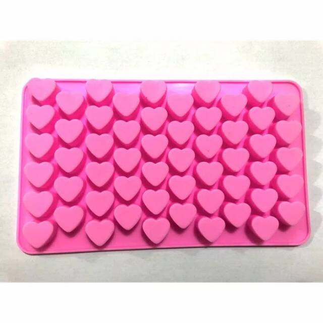 Cetakan Silikon Coklat Love Mini Puding Es Batu Hati Ukuran Kecil Heart Silicone Mold