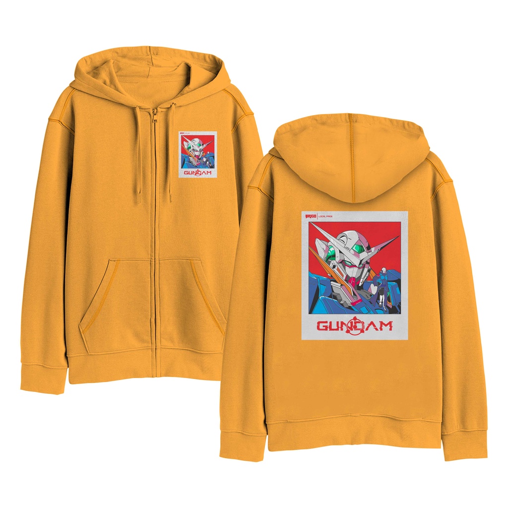 Sweater Hoodie Resleting BRIGO GUNDAM  Sablon DTF Fleece Cotton II BRIGO Zipper Jumper Hoodie GUNDAM II M-XXL (Pria &amp; Wanita) Free stiker&amp;Gantungan Kunci