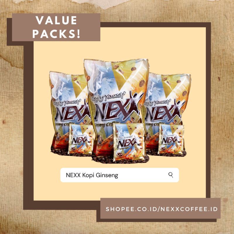 

PAKET HEMAT NEXX KOPI GINSENG ISI 3 POUCH