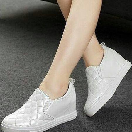 PROMO WEDGES SLIP ON OP08 PUTIH MURAH