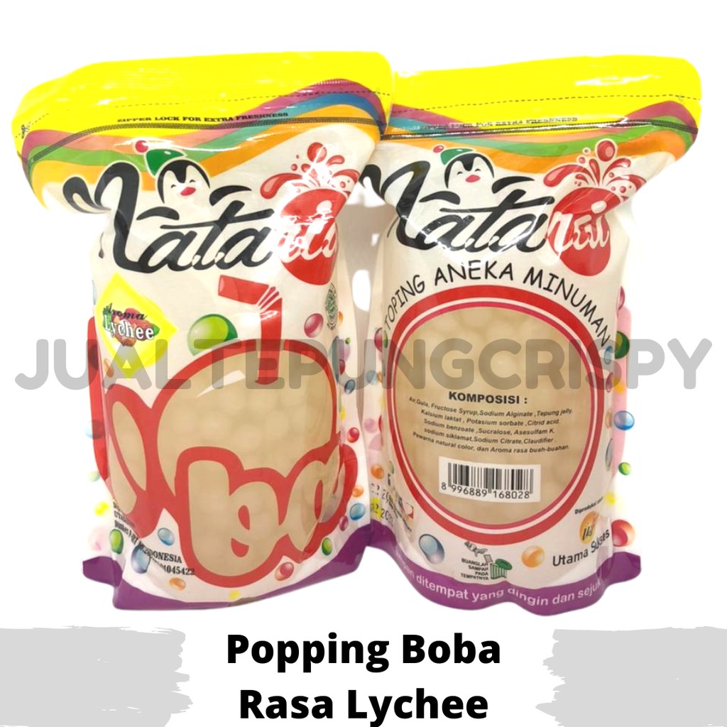 

Popping Boba Lychee 500g - Jelly Mutiara - Topping Minuman Kekinian