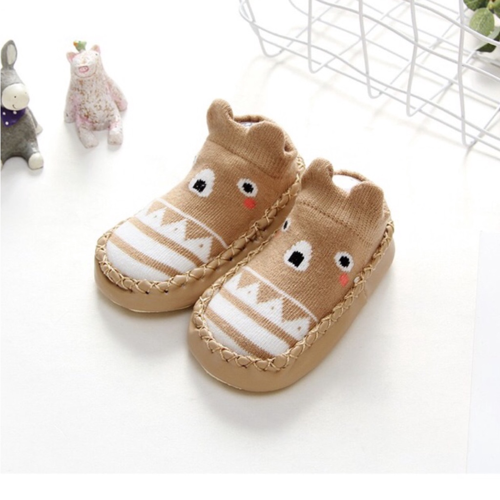 Sepatu bayi Moccasins / Kaos kaki anak Pattern Moccasins / Prewalker bayi