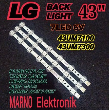 LAMPU BL BACKLIGHT LED TV LG 43 INCH 43UM7100 PTA 43UM7300 PTA BL LG 43IN 43UM7100PTA 43UM7300PTA LE