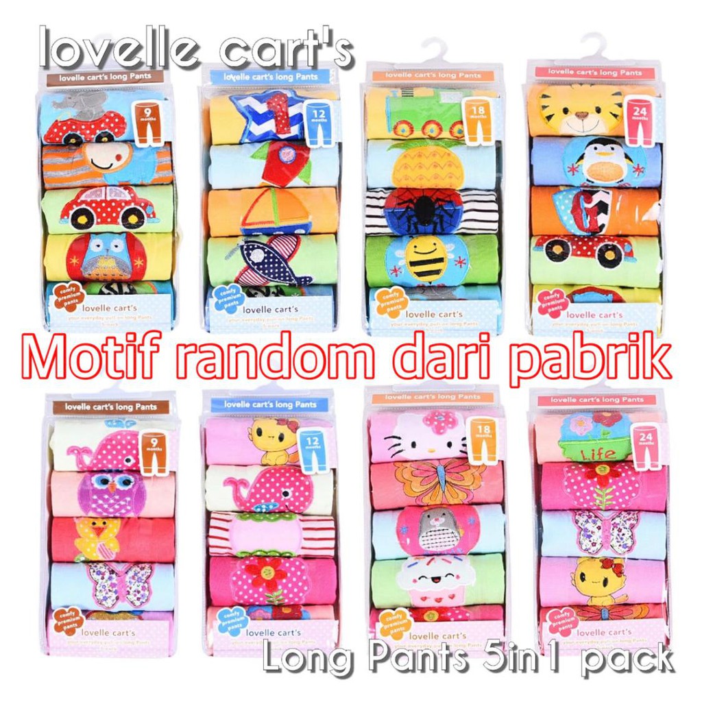 Harga 5pcs Celana Panjang Bayi Lovelle Cart's 6-24m Long Pants Carters