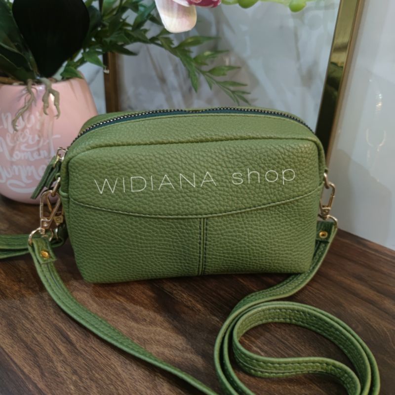 (Solarlight Bag) Tas Selempang Wanita Papirut Bapao kulit jeruk tebal  Terbaru 2025