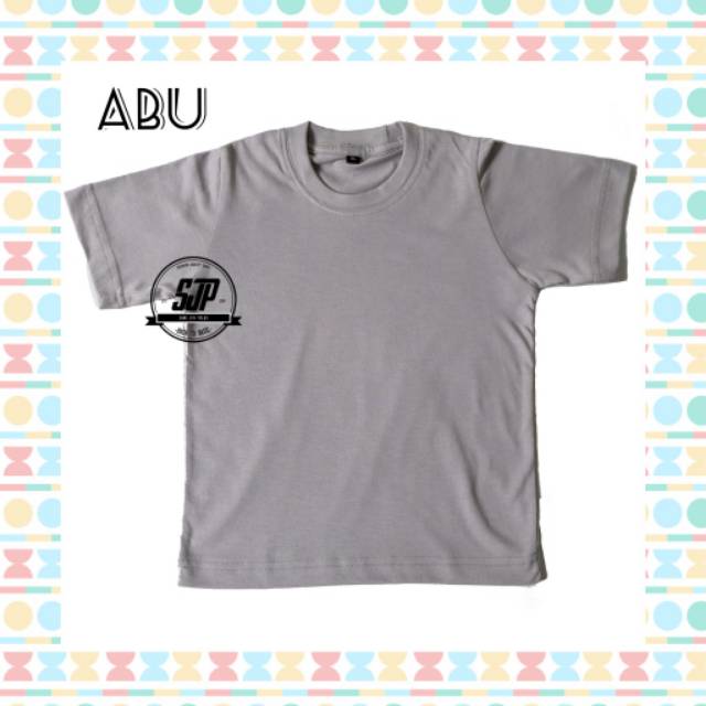 KAOS POLOS ANAK BAHAN COTTON BAMBOO LENGAN PENDEK TANPA LABEL MERK