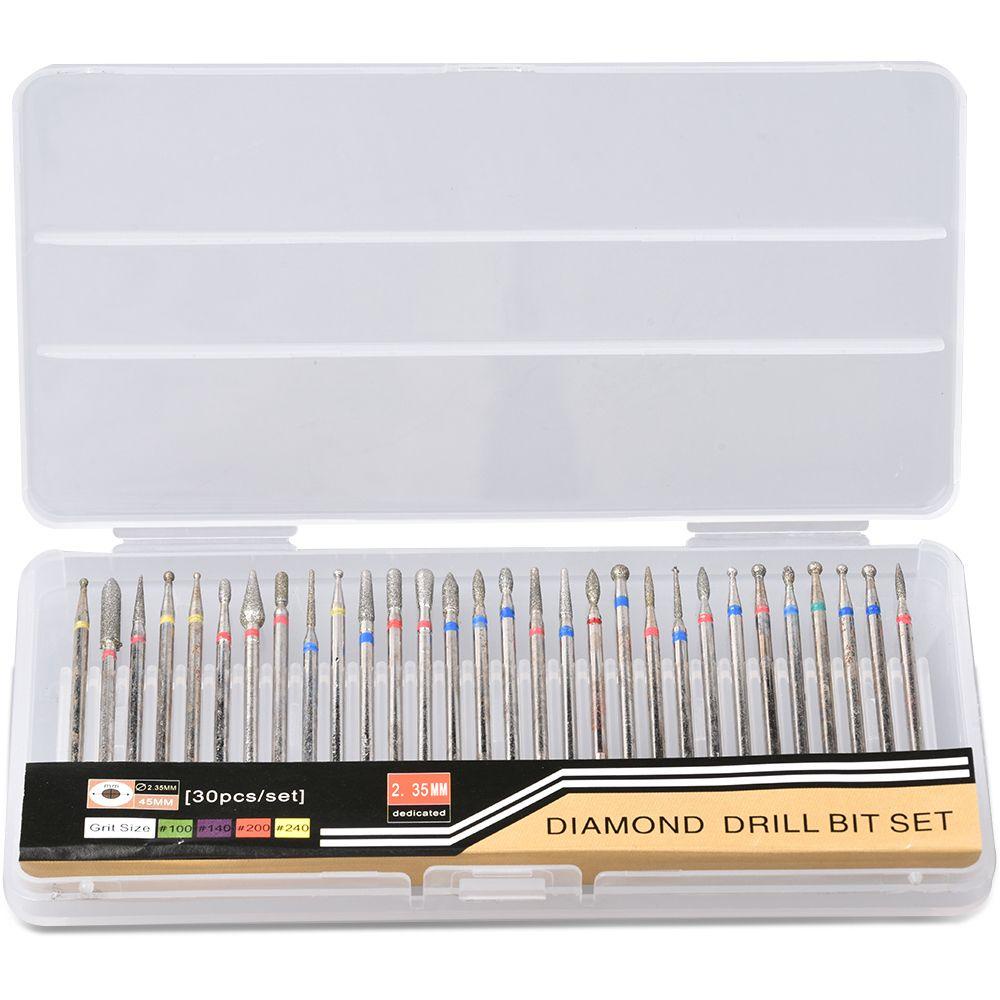 AUGUSTINA Agustinina Mata Bor Kuku Listrik Profesional 2.35mm Shank Kit Rotary Burr Kutikel Bersih Milling Cutter File Manicure