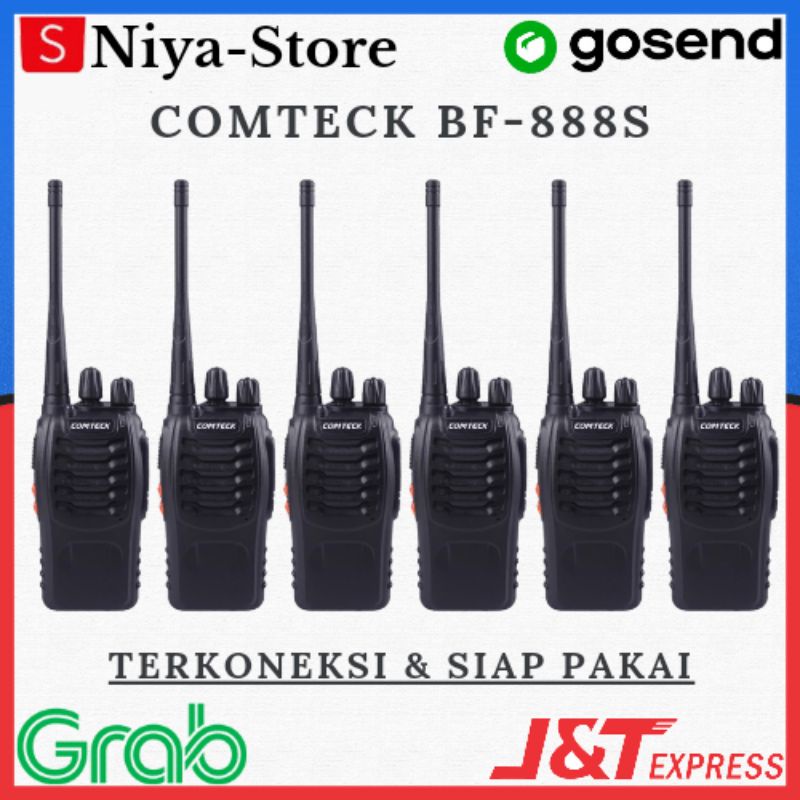 Paket 6 Unit Radio HT COMTECK BF-888s 888s (Terkoneksi) Setara Baofeng 888s