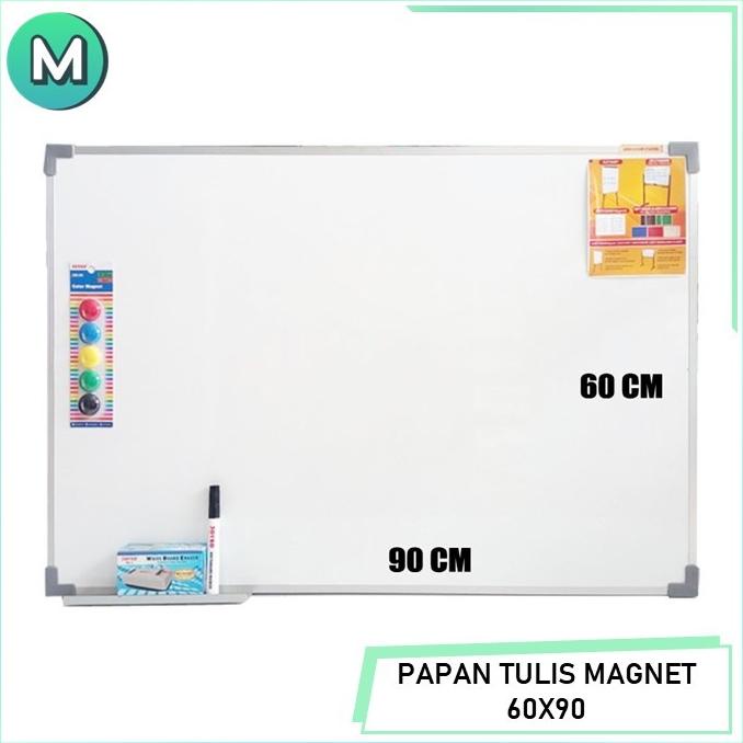 

Papan Tulis Magnet - White board Magnet 60 x 90 - Bonus