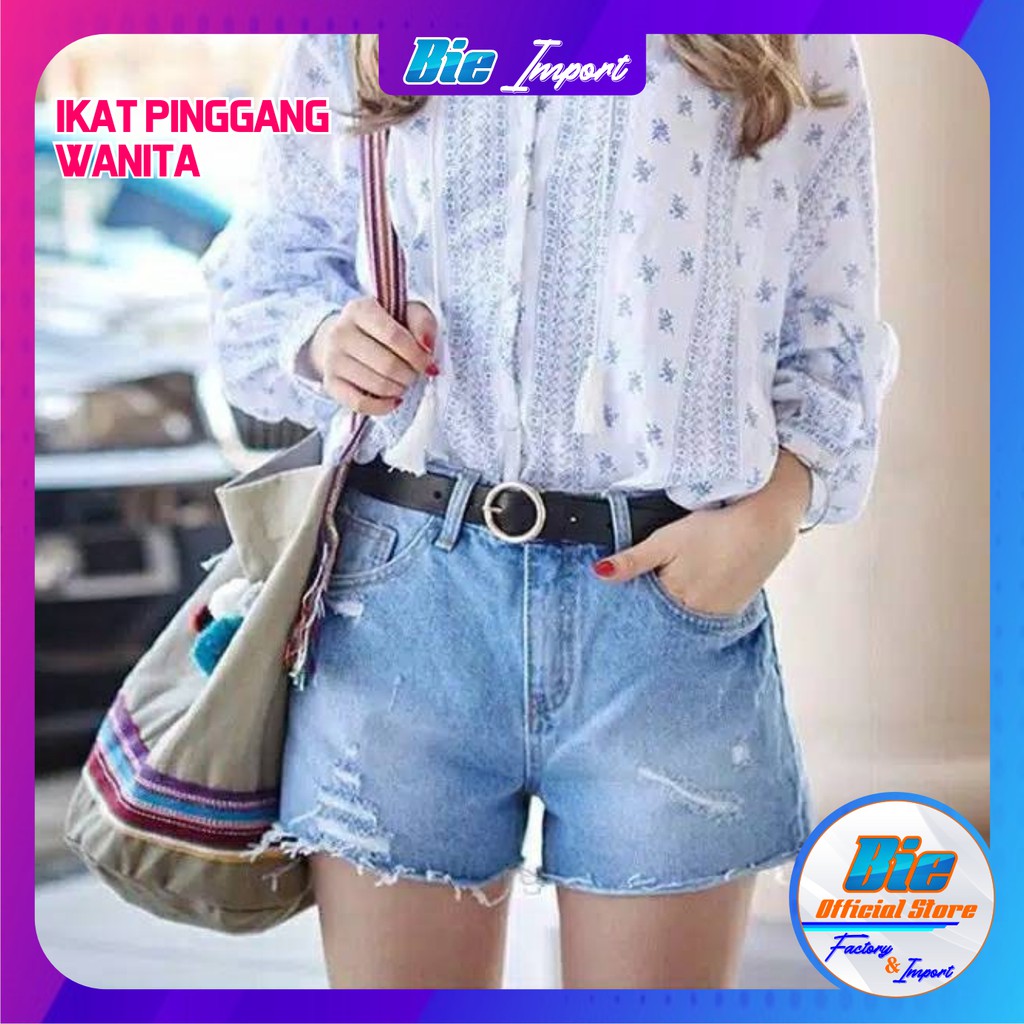 Gesper Ikat Pinggang Wanita Ring Belt Impor Korean Style