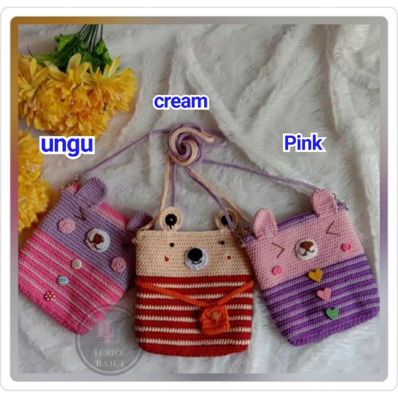 Tas anak / Tas rajut karakter