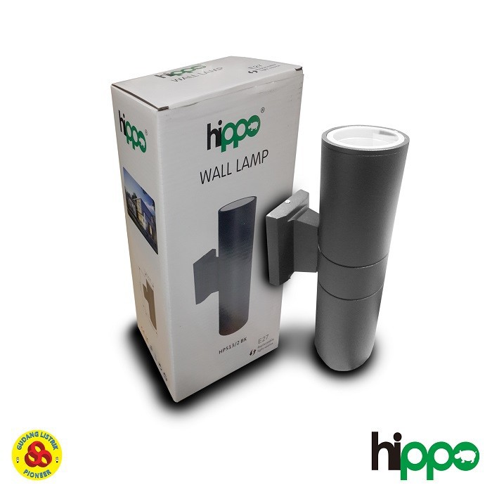 Hippo Wall Lamp Lampu Dinding Outdoor Pilar Tempel 2 Arah HP513