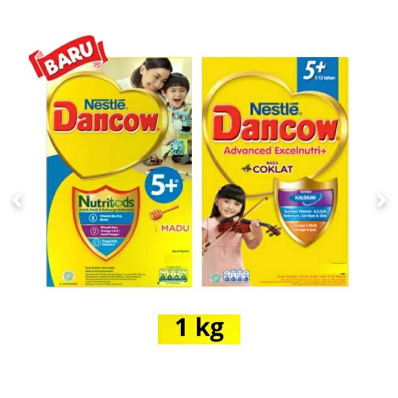 

dancow 5+ madu 1kg, coklat 750gr