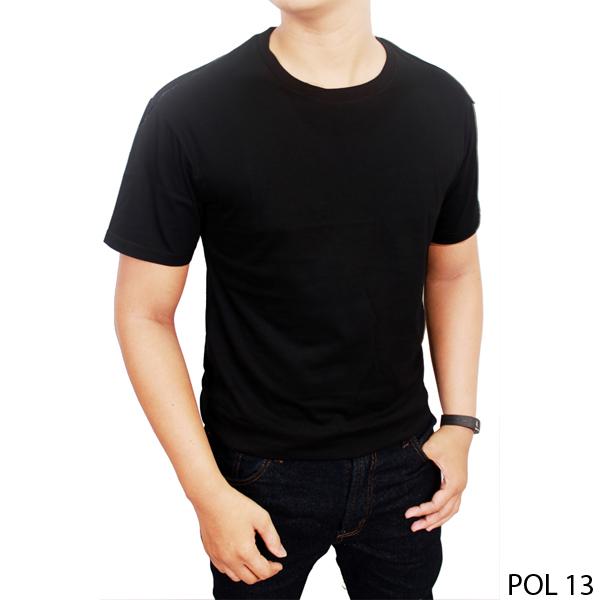 Kaos Polos Hitam Katun Combed - POL 13