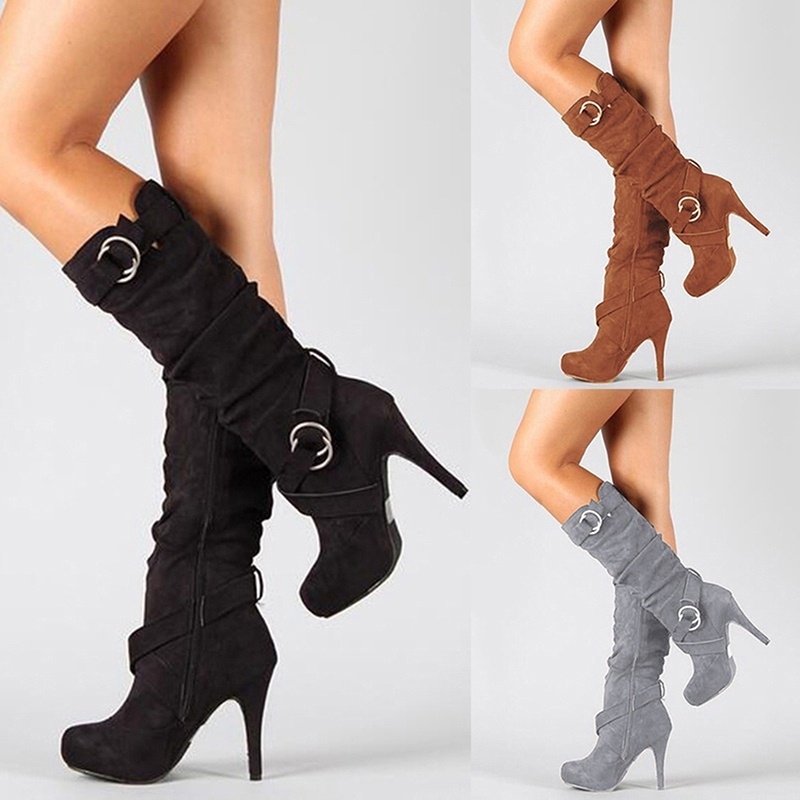 over the knee high heel boots