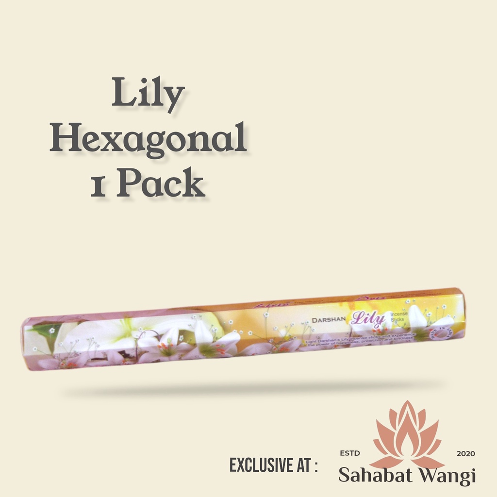 Dupa India Darshan Lily Hexa Short Pack 20Stick