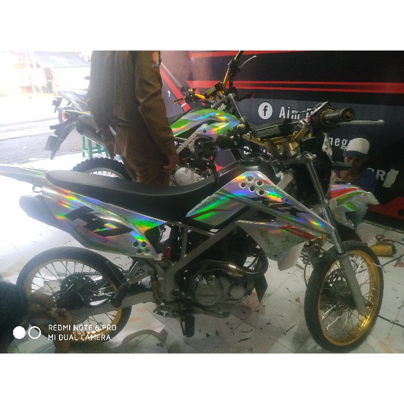 decal klx 150 klx BF Dtracker hologram desain custom