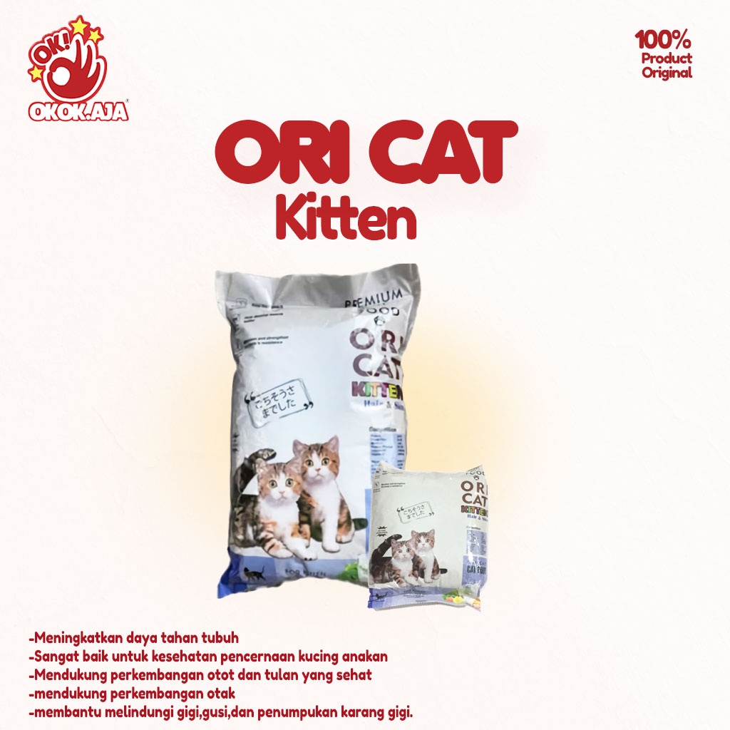 Makanan kucing kering murah premium ORI CAT 20kg - Cat food murah khusus GRAB GOSEND