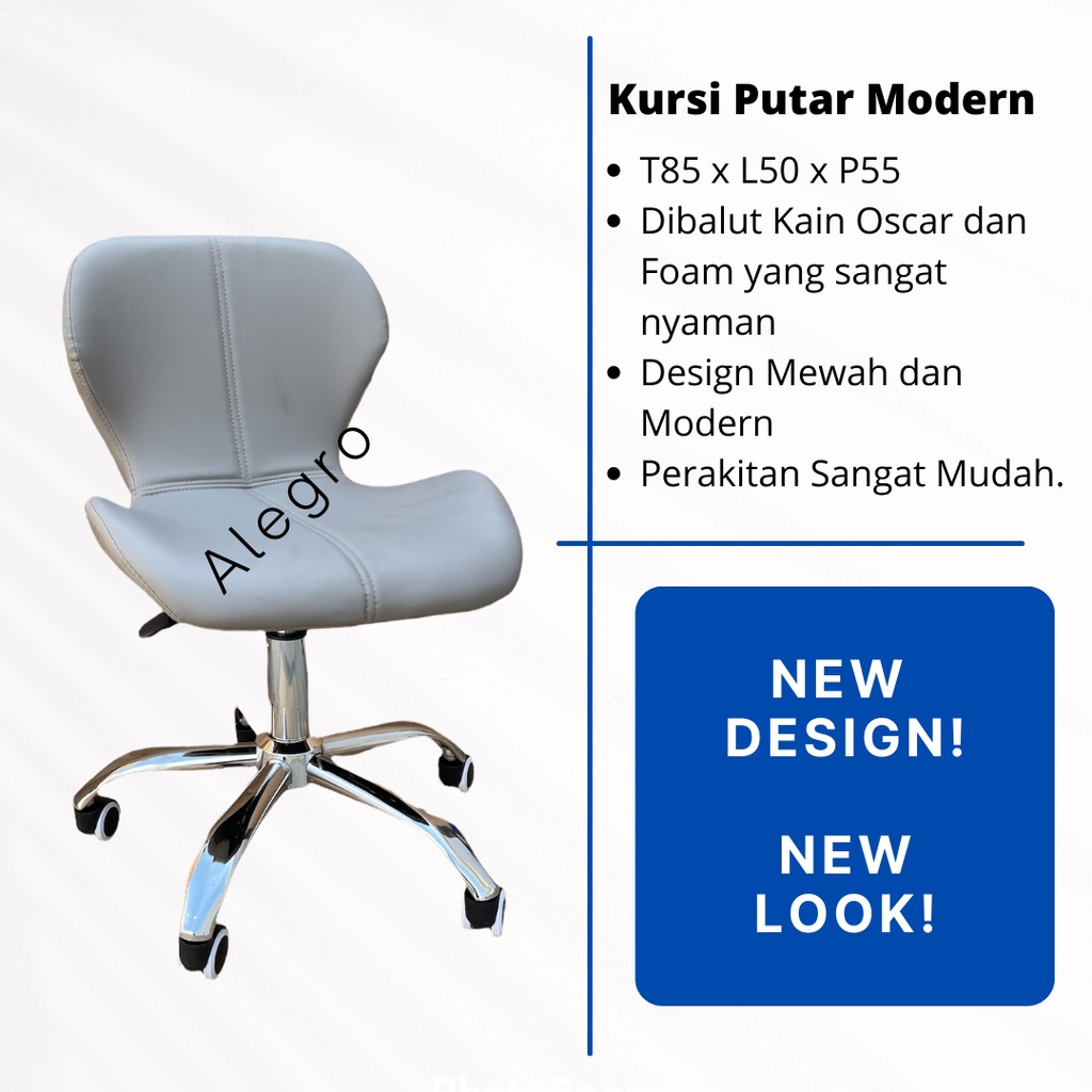 Kursi Kantor Kerja Kulit Tunggu Modern Minilamis Mewah