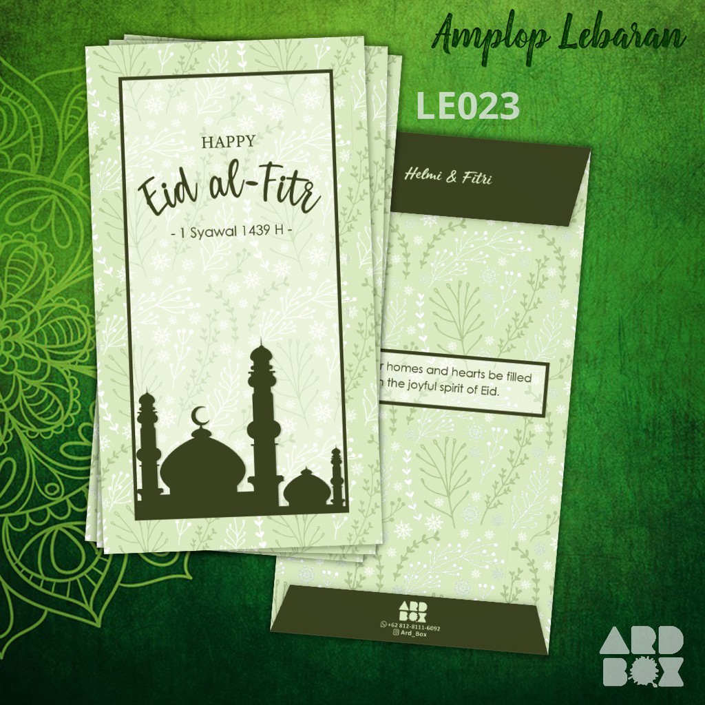 

Amplop Angpau Lebaran Idul Fitri Besar Custom Nama dan Wish Desain Terbaru LE023