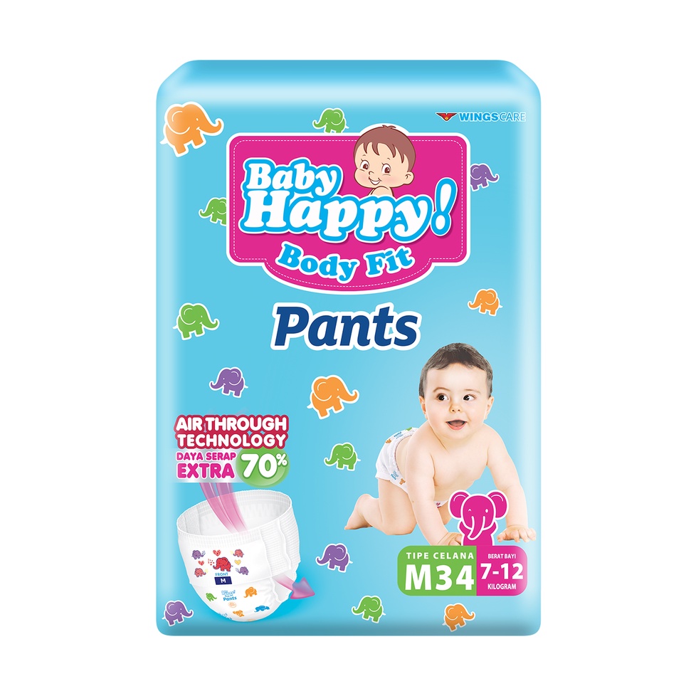 BABY HAPPY FIT PANTS [S40 / L30 / M34 / XL26 / XXL24]-BH M34