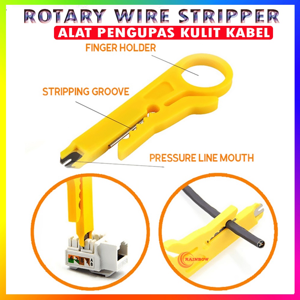 Rotary Wire Stripper Alat Pengupas Kulit Kabel Tang Pengupas Kabel Alat Kupas Kulit Kabel Putar LAN 