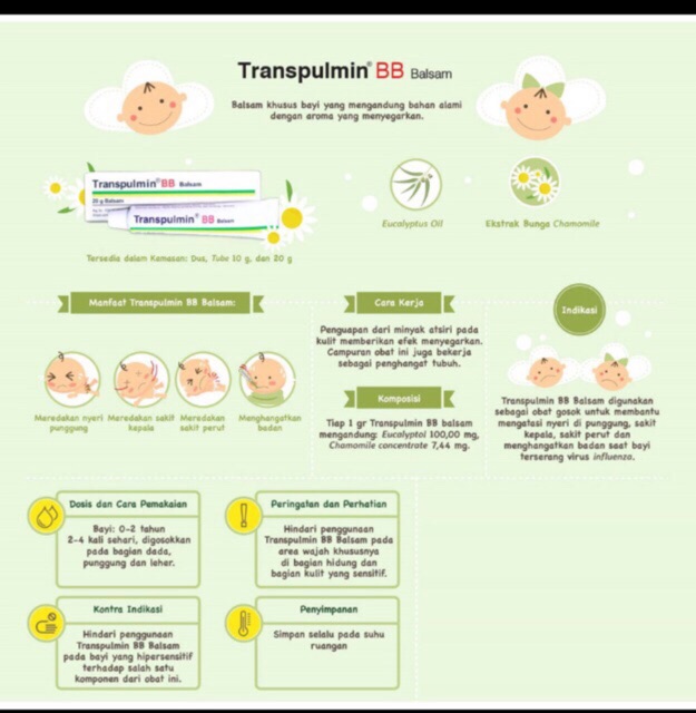 Transpulmin cream baby / anak 10 gr