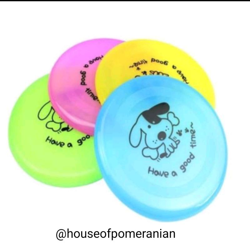 mainan anjing flying frisbee disc plastik dog toy catch play