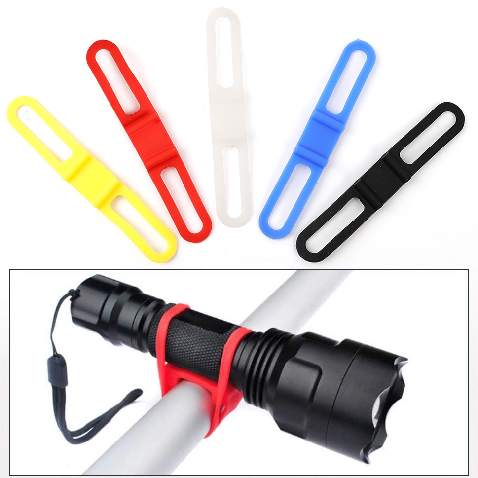 Hot Sale/Stang Sepeda Light Holder Tali Silikon/Outdoor Riding Bike Colorful Tied Belt/Perban Senter Obor Sepeda/Telepon Memperbaiki Tali Ikat Elastis