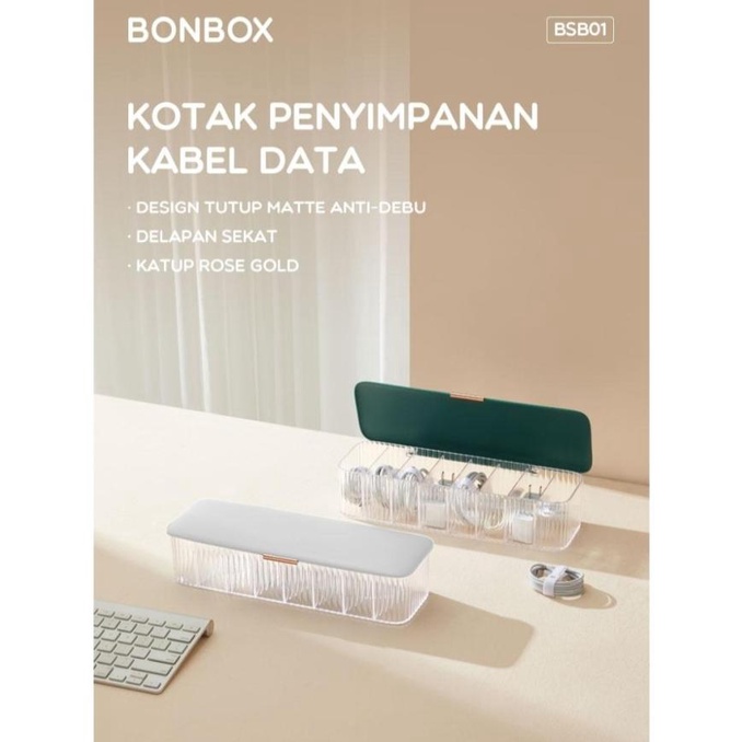 

(BISA COD) Kotak Penyimpanan Kabel Data Adapter Charger Organizer Box Bonbox BOOM SALE Kode 1237