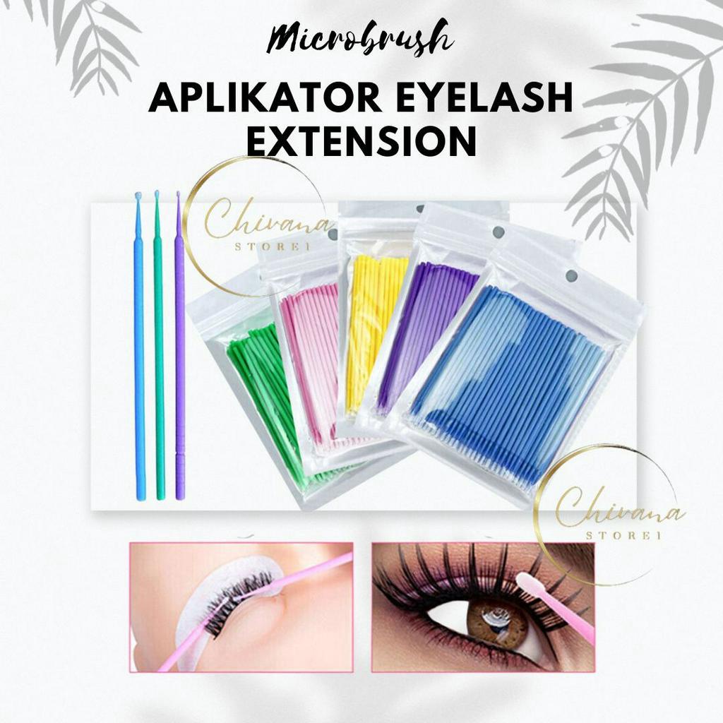 Micro Aplicator Pouch 100pcs - Microbrush Gigi - Mikro Aplikator MikroAplikator - Brush Eyelash Bud 