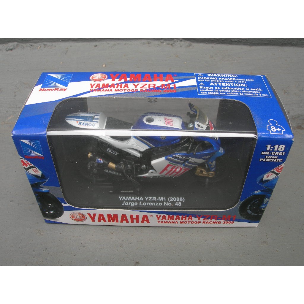 new ray 1:18 yamaha YZR M1 2008 jorge lorenzo no48