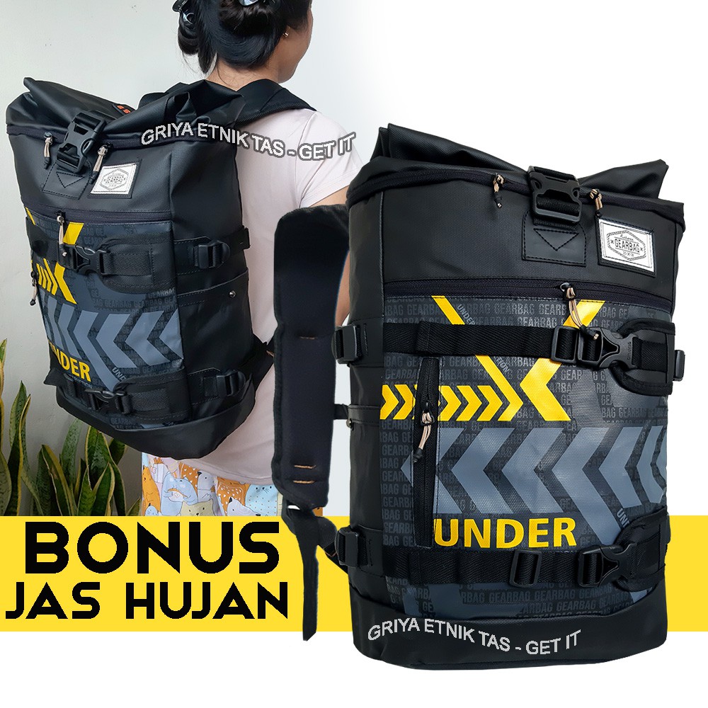 Tas Ransel Pria Anti Air 40 LITER Tas Punggung Cowok Waterproof Backpack Outdoor Tas Gendong Laki laki Tutup Gulung Gearbag Under