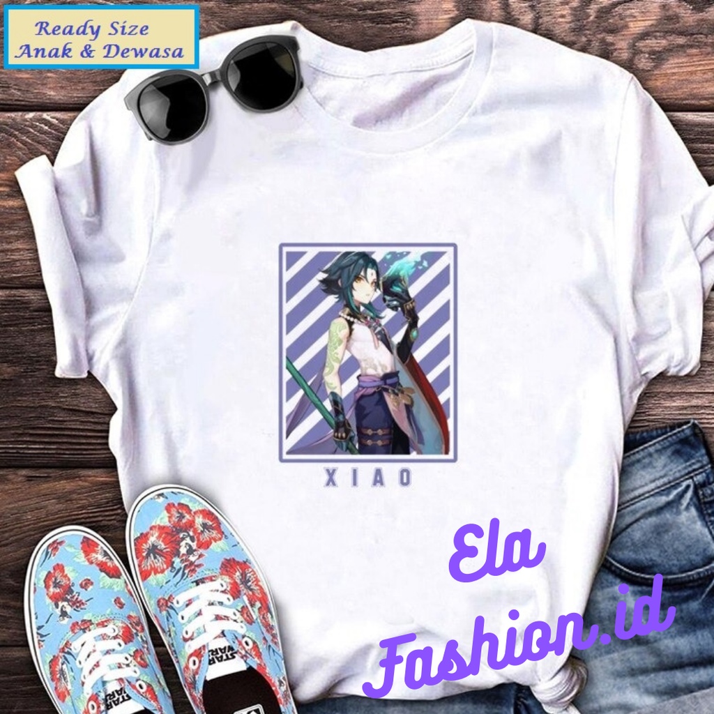 Kaos Genshin Impact XIAO The Last Yaksha Streetwear Style Xiao Zhan Diluc Ganyu Genshin Impact