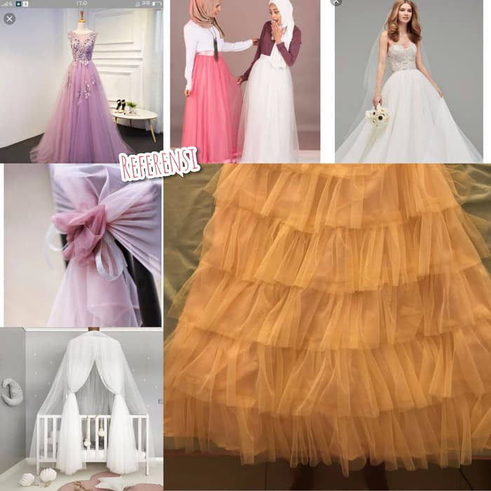 tulle halus / tule / tula / tile soft / lembut / Untuk Dress rok tutu