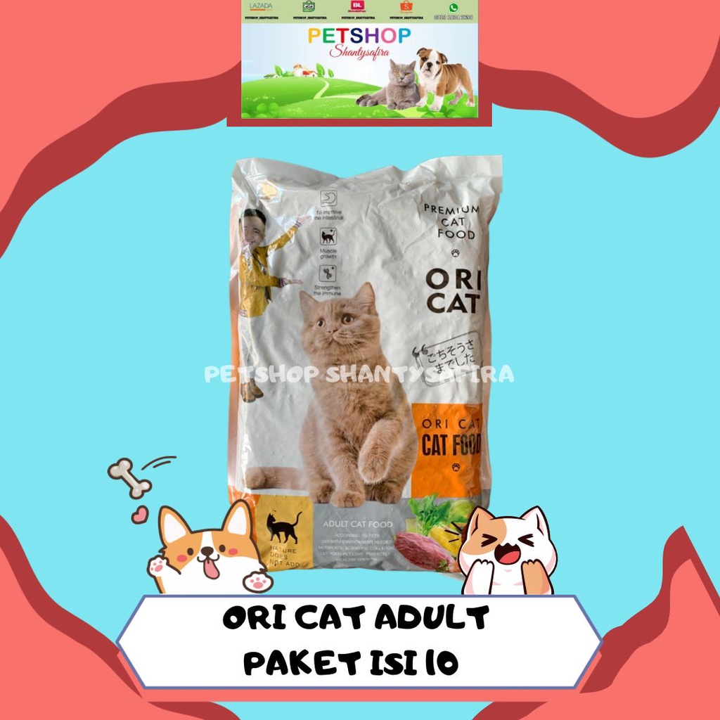 PAKET TERMURAH BEST SELLER MAKANAN KUCING PAKET ORICAT PAKET ISI 10 / ORI CAT REPACK setara bolt