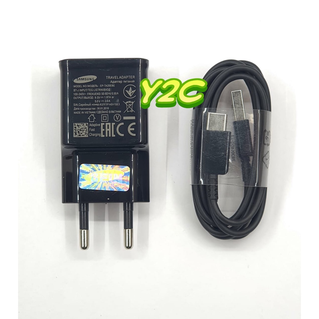 CHAGER ORIGINAL OEM SAMSUNG FAST CHARGING TYPE C A21S A50 A51 S8 S8+ S9 S9+ S10 S10+ NOTE 8 NOTE 9 NOTE 10 M20 A3 A5 A7 / A215 A217 A505