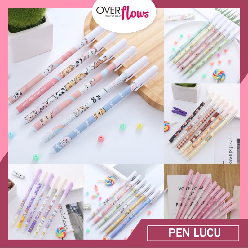 OVERFLOWS.ID BOLPEN FLOWER PULPEN BUNGA SAKURA PINK BOLPOIN LUCU