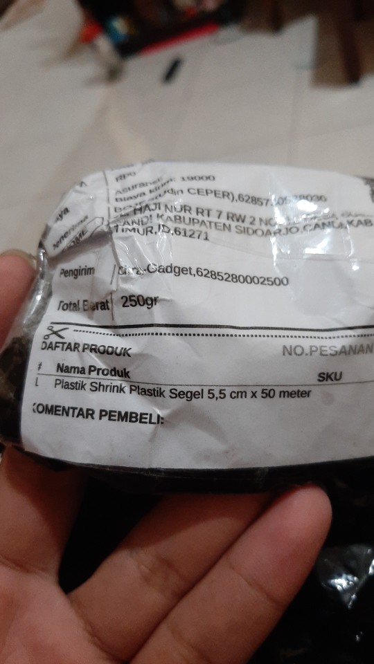 Plastik Shrink Plastik Segel 5,5 Cm X 50 Meter